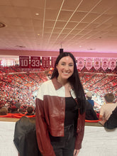 Load image into Gallery viewer, Crimson and Cream Leather Jacket

