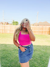 Load image into Gallery viewer, Tina Tie Back Top- Hot Pink
