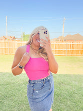 Load image into Gallery viewer, Tina Tie Back Top- Hot Pink
