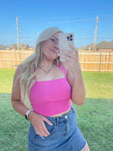 Load image into Gallery viewer, Tina Tie Back Top- Hot Pink
