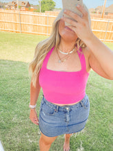 Load image into Gallery viewer, Tina Tie Back Top- Hot Pink
