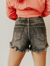 Load image into Gallery viewer, Dani Denim Shorts- Dark Gray Wash
