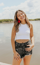 Load image into Gallery viewer, Dani Denim Shorts- Dark Gray Wash
