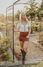 Load image into Gallery viewer, Red Leather Skirt
