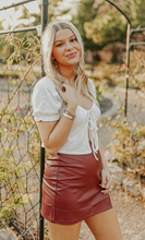 Load image into Gallery viewer, Red Leather Skirt
