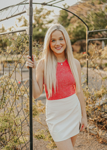 Load image into Gallery viewer, White Leather Slit Skirt
