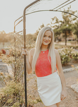 Load image into Gallery viewer, White Leather Slit Skirt
