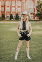 Load image into Gallery viewer, Dolly Denim Shorts- Black
