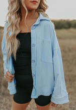 Load image into Gallery viewer, Baby Blue Shacket
