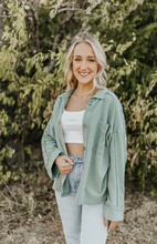 Load image into Gallery viewer, Sage Green Shacket
