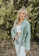 Load image into Gallery viewer, Sage Green Shacket
