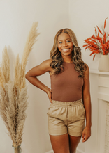 Load image into Gallery viewer, Taupe Leather Shorts
