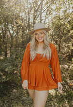 Load image into Gallery viewer, Rust Romper Dress
