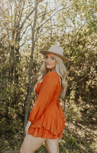 Load image into Gallery viewer, Rust Romper Dress
