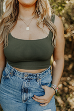 Load image into Gallery viewer, Olive Ribbed Tank
