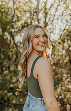 Load image into Gallery viewer, Olive Ribbed Tank
