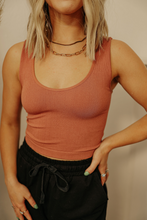 Load image into Gallery viewer, Vintage Coral Ribbed Tank
