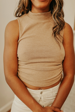 Load image into Gallery viewer, Taupe Ruched Tank
