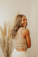 Load image into Gallery viewer, Taupe Ruched Tank

