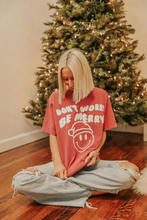 Load image into Gallery viewer, Be Merry Smiley Tee
