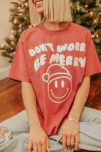 Load image into Gallery viewer, Be Merry Smiley Tee
