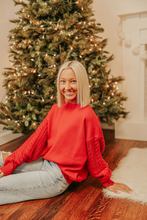Load image into Gallery viewer, Pop of Red Sweater
