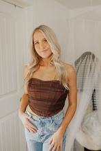 Load image into Gallery viewer, Chocolate Mesh Corset Top
