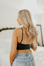 Load image into Gallery viewer, Black Leather Crop Tank
