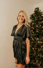 Load image into Gallery viewer, Black Satin Dress
