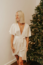Load image into Gallery viewer, Champagne Satin Mini Dress
