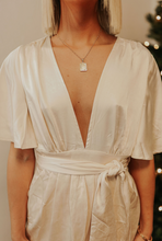 Load image into Gallery viewer, Champagne Satin Mini Dress
