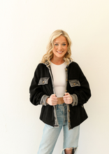 Load image into Gallery viewer, Black Fuzzy Shacket
