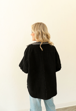 Load image into Gallery viewer, Black Fuzzy Shacket
