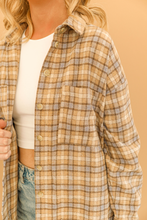 Load image into Gallery viewer, Telluride Plaid Shacket - Blue/Cream
