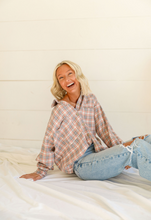 Load image into Gallery viewer, Telluride Plaid Shacket - Pink/Cream
