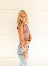 Load image into Gallery viewer, Vintage Mauve Ruched Tank
