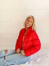 Load image into Gallery viewer, Candy Hearts Puffer - Red
