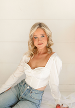 Load image into Gallery viewer, White Rabbit Corset Top
