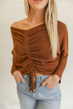 Load image into Gallery viewer, Toffee Drawstring Top
