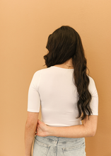 Load image into Gallery viewer, White 1/2 Sleeve Elevated Basic
