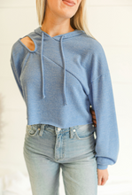 Load image into Gallery viewer, Closer Blue Crop Sweatshirt
