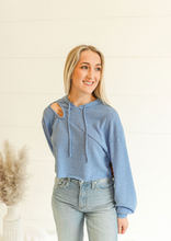 Load image into Gallery viewer, Closer Blue Crop Sweatshirt
