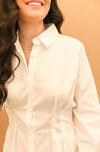 Load image into Gallery viewer, Hadid Corset Shirt Dress
