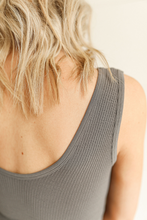 Load image into Gallery viewer, Gray Ribbed Tank

