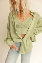 Load image into Gallery viewer, Lime Silk Dress Shirt (Suggested as a Set)
