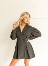 Load image into Gallery viewer, Blazer Barbie Romper Dress - Black
