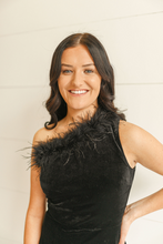 Load image into Gallery viewer, Hadid Velvet One Shoulder Dress
