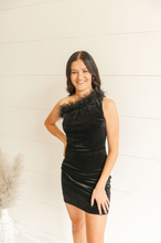 Load image into Gallery viewer, Hadid Velvet One Shoulder Dress
