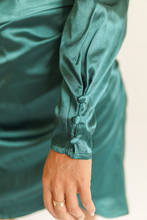 Load image into Gallery viewer, Emerald One Shoulder Dress
