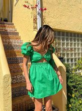 Load image into Gallery viewer, Kelly Green Babydoll Dress
